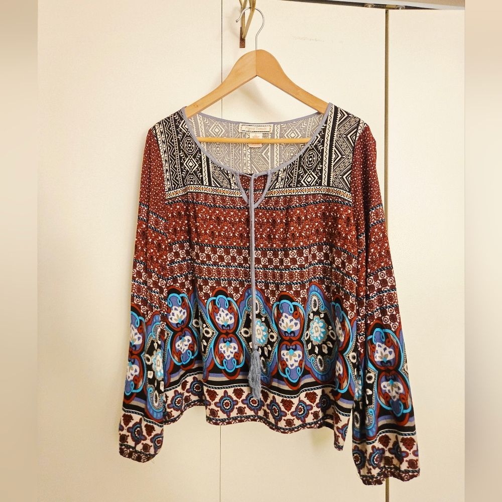 Bohemian Patterned Women's Top